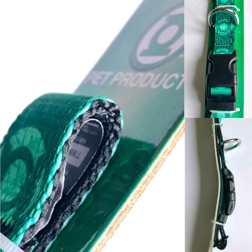 3/$15 NEW GREEN LANTERN Dog Pet Collar Adjustable Green SMALL 9” - 15” Neck Size